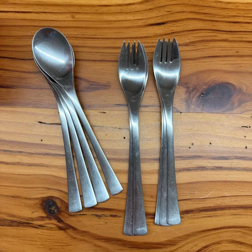 Dalia Olympia‎ Spain 18/10 Stainless Steel Flatware 9pc Spoons Forks MCM 60s